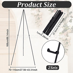 2 chevalet pliable en fer pour présentation photo&nbsp;ODIS-WH0030-349