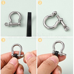 D-Ring-Ankerschäkel aus Aluminium&nbsp;PALLOY-L169-08