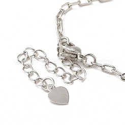 Buntes Herz-Gliederarmband mit kubischen Zirkonia&nbsp;BJEW-E073-02P