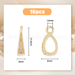 Ciondoli in ottone con pavé di zirconi chiari&nbsp;KK-HY0002-79
