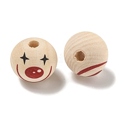 Perles européennes en bois imprimées&nbsp;WOOD-G022-06A