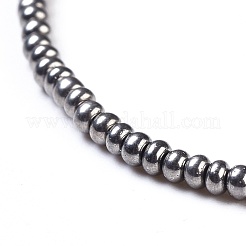 Bracciali con perline intrecciate con filo di nylon&nbsp;BJEW-JB04348