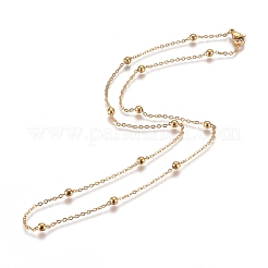 Colliers à chaîne en acier inoxydable 304&nbsp;NJEW-L159-08B-G