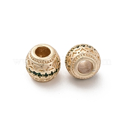 Perline zirconi micro pave  in ottone&nbsp;KK-C071-07KCG-03