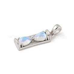 925 ciondolo a forma di clessidra in argento sterling e vetro&nbsp;STER-D305-02P