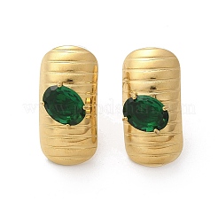 Orecchini a bottone in ottone&nbsp;EJEW-D302-03G-05