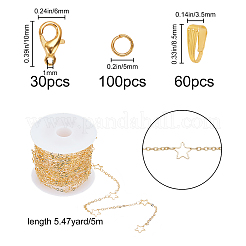 Kits de colliers à maillons en étoile à faire soi-même&nbsp;DIY-SC0014-62G