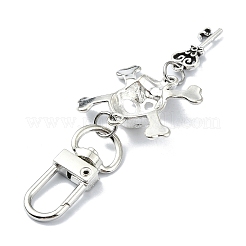 Colgante de aleación con forma de calavera y llave para Halloween&nbsp;HJEW-JM02219