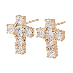 Messing mit Strass Ohrstecker&nbsp;RB-Z001-02G