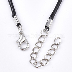 Gewachsene Schnur Halskettenherstellung mit  Zubehör aus Eisen&nbsp;X-NJEW-R229-2.0mm-02