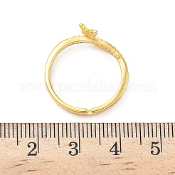 Bagues en laiton avec zircone cubique de micro pave&nbsp;RJEW-H258-05G