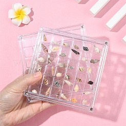 36 Gitter magnetische Acrylschale Aufbewahrungsbox mit Deckel&nbsp;AJEW-YWC0009-003