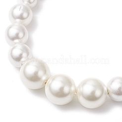Bracciali con perline rotonde di conchiglia e perle per le donne&nbsp;BJEW-TA00631
