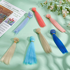 7 perruque de poupée en plastique&nbsp;DOLL-ME0001-06B