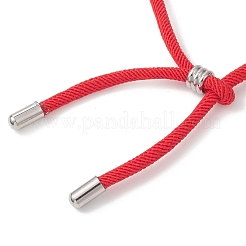 Armbandherstellung mit Schiebemechanismus aus Nylon-Rundkordel&nbsp;AJEW-JB01516-01