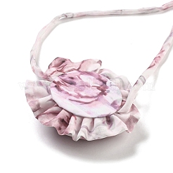 Blumenmuster-Stoff-Rosen-Krawattenhalsketten für Frauen&nbsp;LS-NJEW-Z022-01E