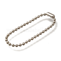 Bracelets à chaîne à billes en laiton pour femmes et hommes&nbsp;BJEW-M059-01P