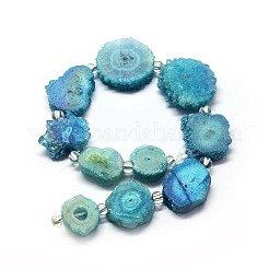 Chapelets de perles en cristal de quartz druzy naturel&nbsp;G-F582-A12