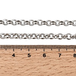 4.5 mm 201 Edelstahl-Rolo-Ketten für Unisex&nbsp;NJEW-K302-09P