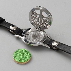 Uhrenarmbänder aus Leder und Legierung&nbsp;AJEW-WH0248-692P-05