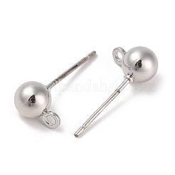 Risultati di orecchini a bottone in lega d'argento&nbsp;EJEW-H108-01A-S