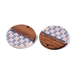 Pendentifs en résine et bois imprimés&nbsp;WOOD-TAC0021-21D
