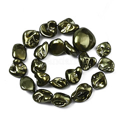 Galvanisierte natürliche Süßwassermuschelperlen&nbsp;SHEL-N026-195B