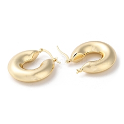 Pendientes de aro de latón con forma de donut&nbsp;EJEW-K247-08G