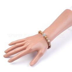 Bracciali tratto di pietra misti naturali&nbsp;BJEW-JB03943