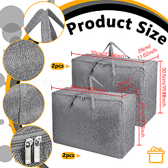4 sac de rangement zippé pour couette en coton et lin&nbsp;ABAG-WA0001-46