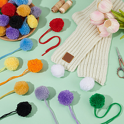 30 Stück 10 Farben Polyester-Pomponball&nbsp;DIY-BC0016-45