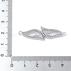 Gestell aus Messing mit Mikropflaster und klaren Zirkonia-Blatt-Anschlussanhängern&nbsp;KK-A234-081P