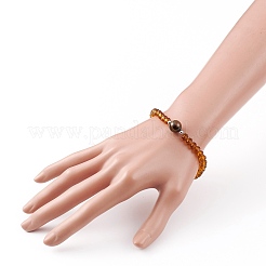 Perles de verre à facettes bracelets extensibles&nbsp;BJEW-JB05887-02