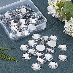 80 Stück Imitation Taiwan Acryl Strass Cabochons mit flacher Rückseite&nbsp;GACR-FG0001-09