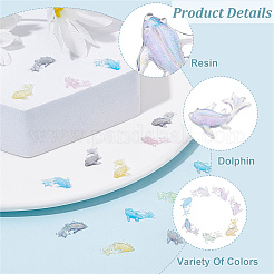 420 cabochon in resina con polvere glitterata di 7 colori&nbsp;MRMJ-CP0001-04
