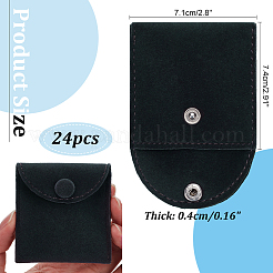 Samt-Schmucktaschen mit Klappe und Druckknopf&nbsp;TP-WH0007-10B