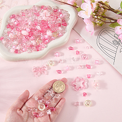 560pcs 15 Arten transparente Acrylperlen&nbsp;MACR-PA0001-87