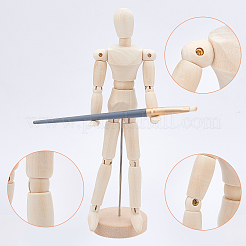 Marionnette en bois vierge inachevée&nbsp;DIY-WH0163-92C