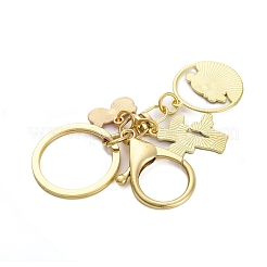 Portachiavi con ciondolo smaltato in lega di zinco panda con placcatura a cremagliera&nbsp;KEYC-G064-01B