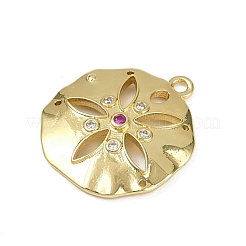 Pendentifs avec zircon cubiques à micro-pavés en laiton&nbsp;KK-M322-38G