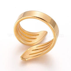 Fingerringe aus Edelstahl 304&nbsp;RJEW-L091-17-G-17mm