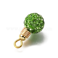 8 Stück handgefertigte Polymer Clay Pavé-Strass-Anhänger&nbsp;PALLOY-JF04430-02