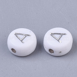 Perles acryliques plaquées&nbsp;X-PACR-R243-04A