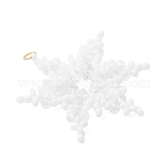 Pendentifs flocon de neige en perles de verre&nbsp;PALLOY-MZ00890-02