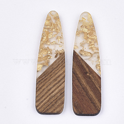 Colgantes grandes de resina & madera&nbsp;X-RESI-S358-98F