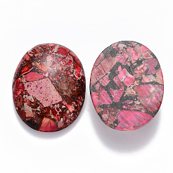 Cabochon di diaspro imperiale in oro sintetico&nbsp;G-R457-02C