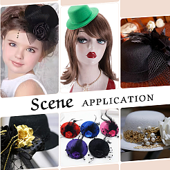 12 Stück 3 Stile Eva-Stoff Mini-Hut Fascinator Basis&nbsp;AJEW-BC0007-02