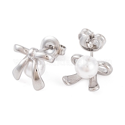 Orecchini a bottone in acciaio inossidabile 304 per donna&nbsp;EJEW-A049-19P
