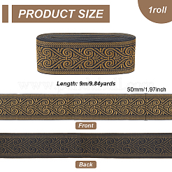 Blumenbänder aus Polyester-Jacquard&nbsp;SRIB-WH0011-167A