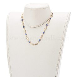 Conjuntos de joyas de collar y pulsera de cadena de eslabones de latón&nbsp;SJEW-JS01190